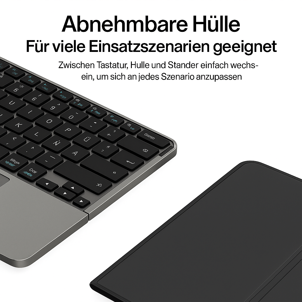Faltbare Bluetooth-Tastatur mit Touchpad