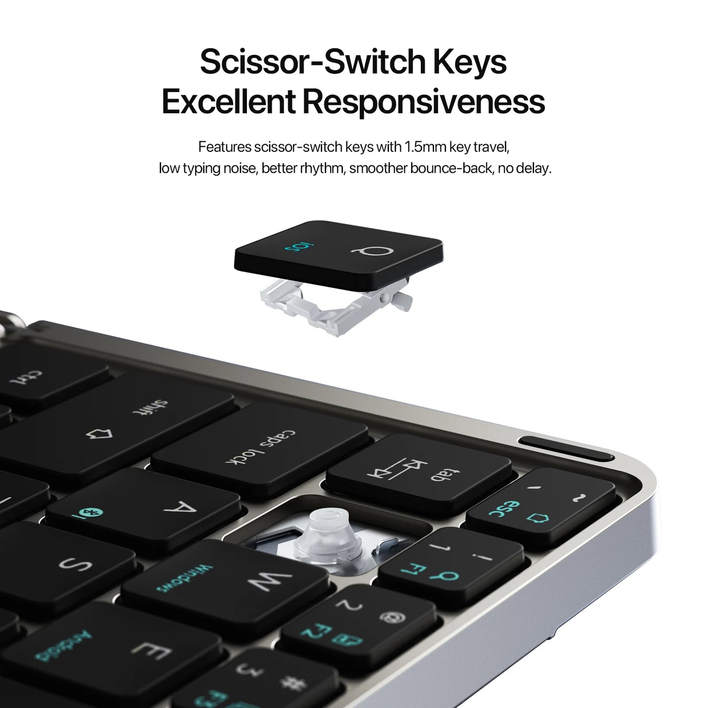 DUX DUCIS Foldable Bluetooth 5.0 Keyboard with Touchpad & Phone Holder For Phones Tablets PC iOS Android Windows Mac