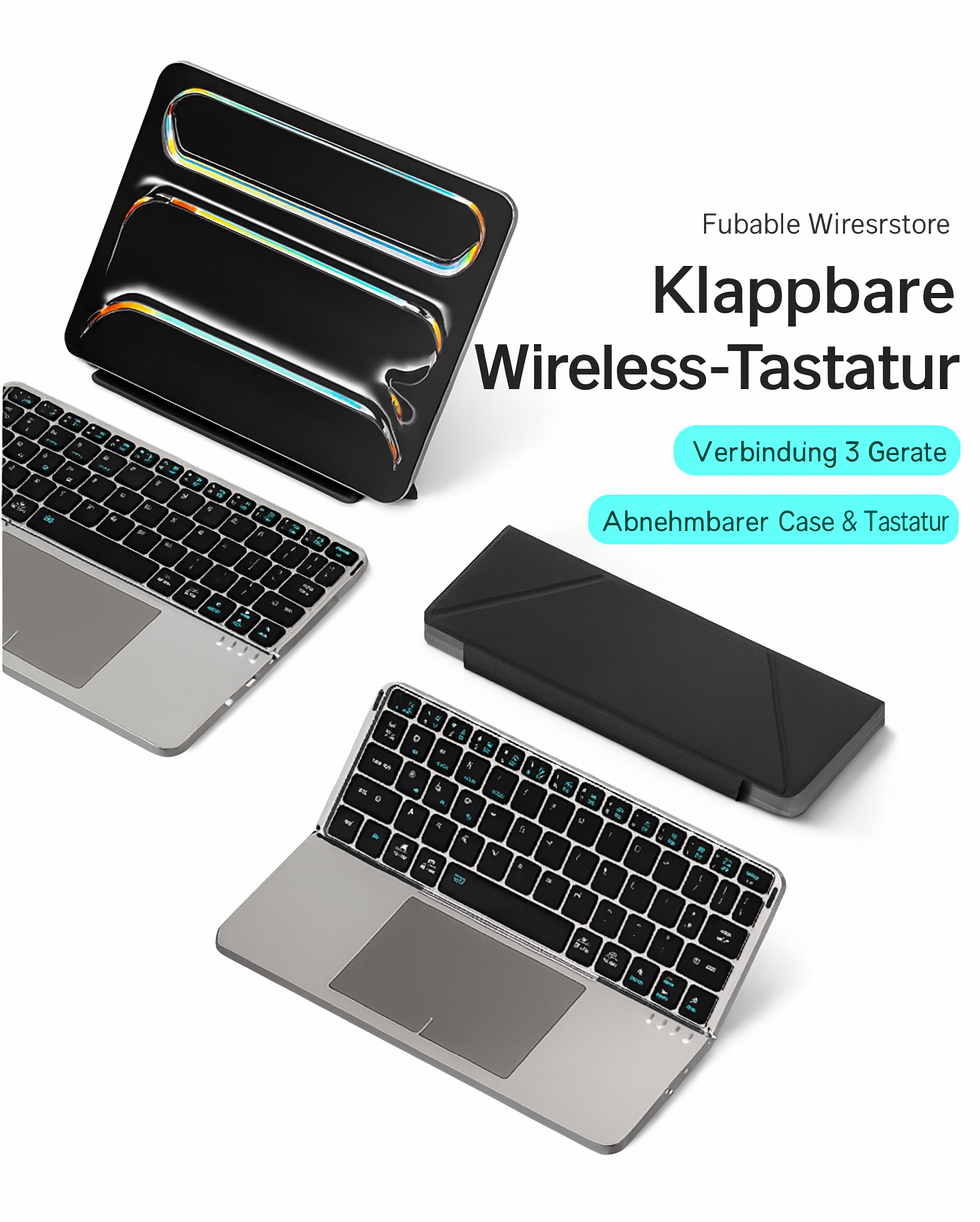 Faltbare Bluetooth-Tastatur mit Touchpad